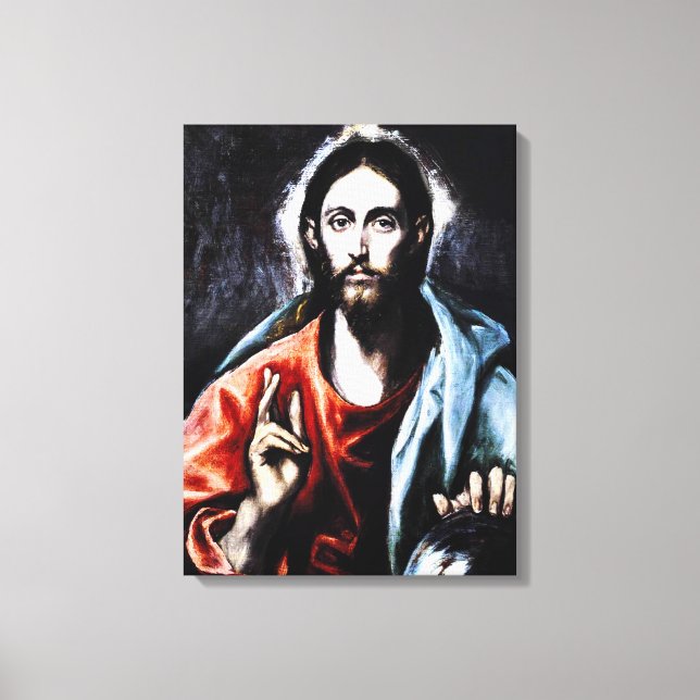 El Greco Christ Blessing Canvas Wrap (Front)