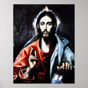 El Greco Christ Blessing Poster