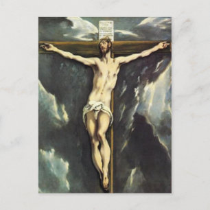 El Greco Christ sur la carte postale croisée