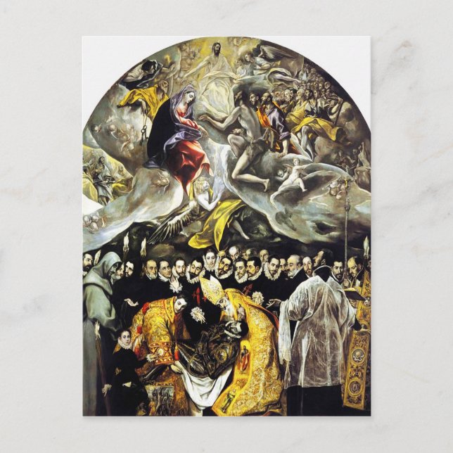 El Greco Enterrement du comte d'Orgaz Carte postal (Devant)
