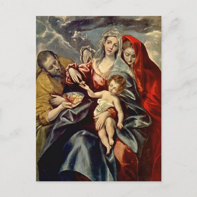 El Greco- Holy Family Postcard (Front)