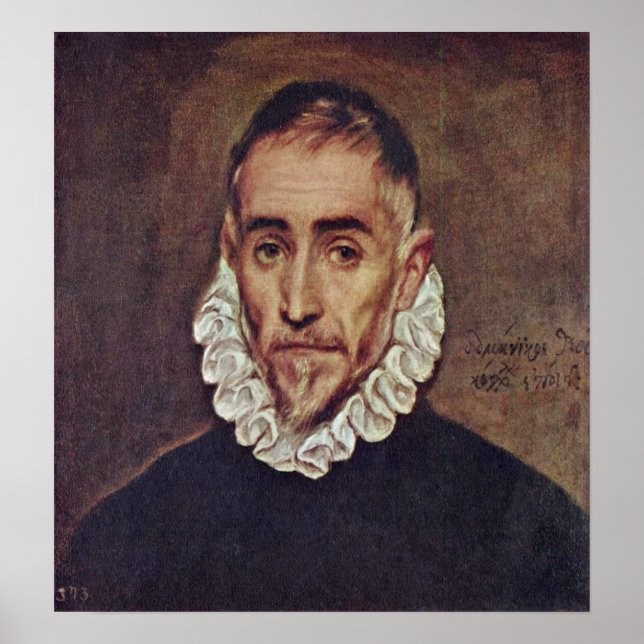 El Greco - Portrait of a gentleman Poster (Front)