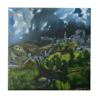 El Greco View of Toledo Tile