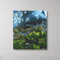 El Greco Vue de Toledo toile enveloppée