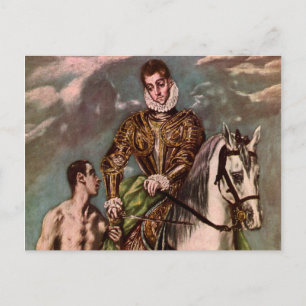 El Greco's Saint Martin and the Beggar, circa 1600 Postcard