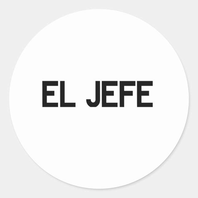 El Jefe Classic Round Sticker (Front)