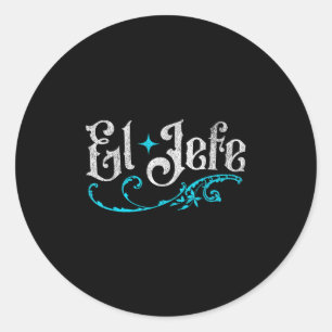 El Jefe The Boss Funny Cinco De Mayo In Spanish Me Classic Round Sticker