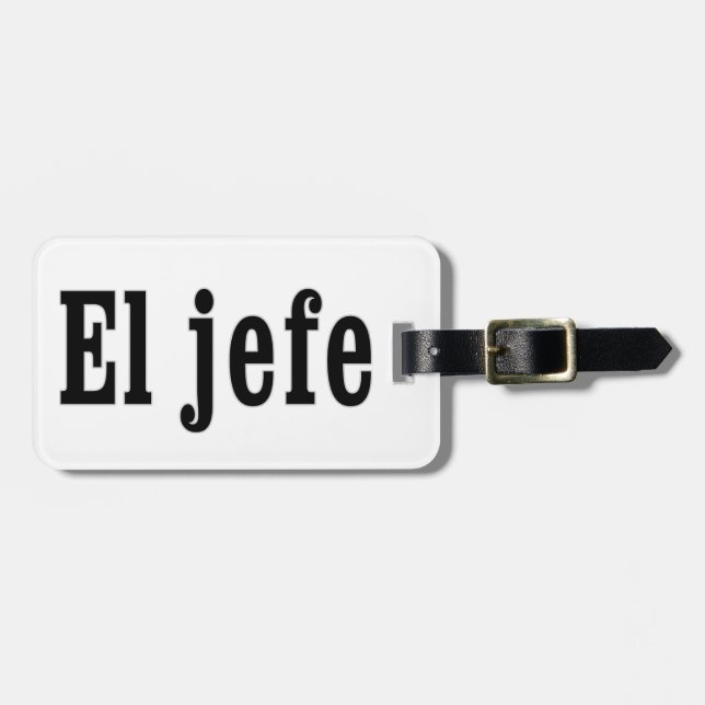 El jefe "The Boss" Luggage Tag (Front Horizontal)