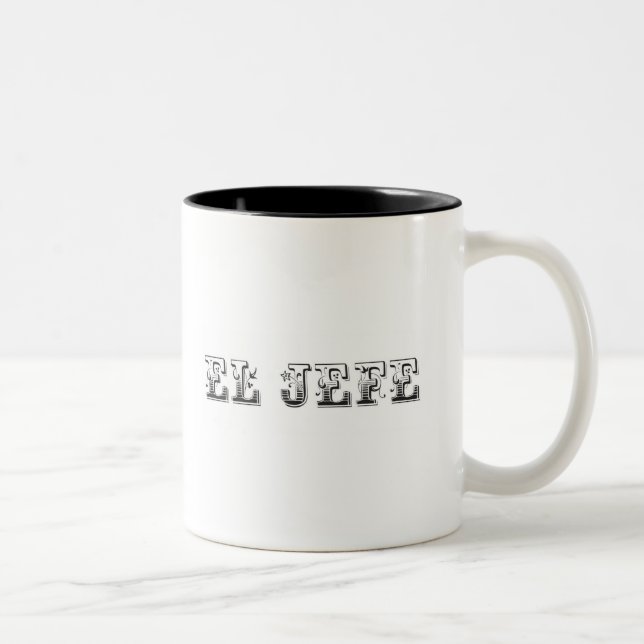 El Jefe "the boss" stuff Two-Tone Coffee Mug (Right)