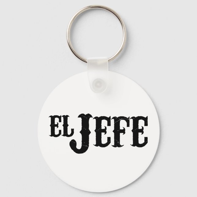 El Jefe Translation The Boss Keychain (Front)