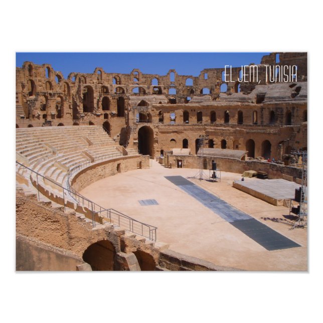 El Jem Colosseum Amphitheatre Tunisia Photo Print (Front)