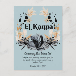 El Kanna   Names of God Devotional Scripture Postcard