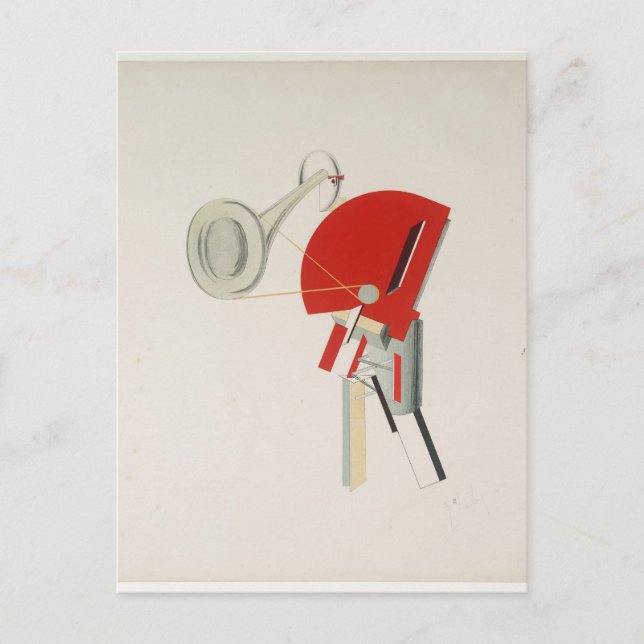 El Lissitzky- Announcer Postcard (Front)