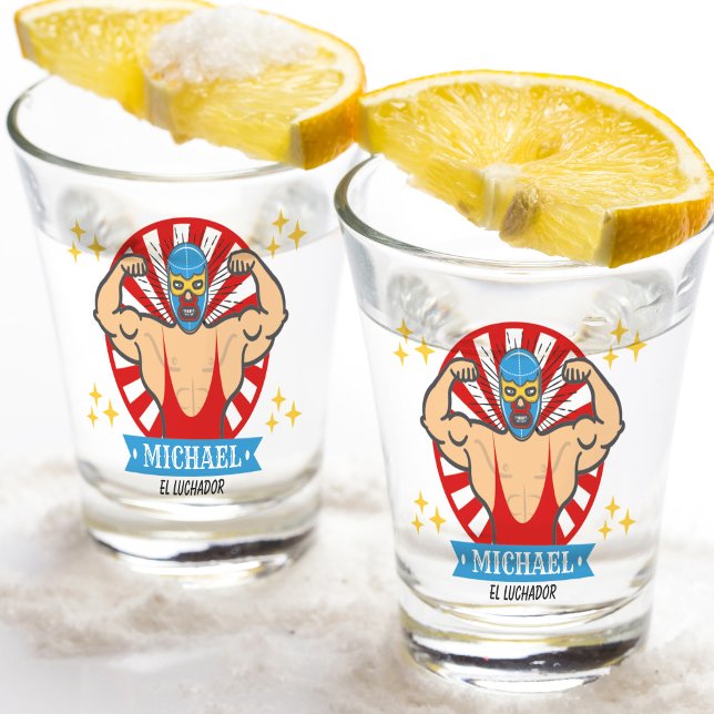 El Luchador Mexican Lucha Libre Tequila Shot Glass (nd gentlemen are you ready! Introducing tonight in this corner, these incredible shot glasses. )