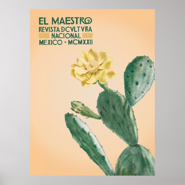 El Maestro Cactus Print | Mexican Botanical Art (Front)