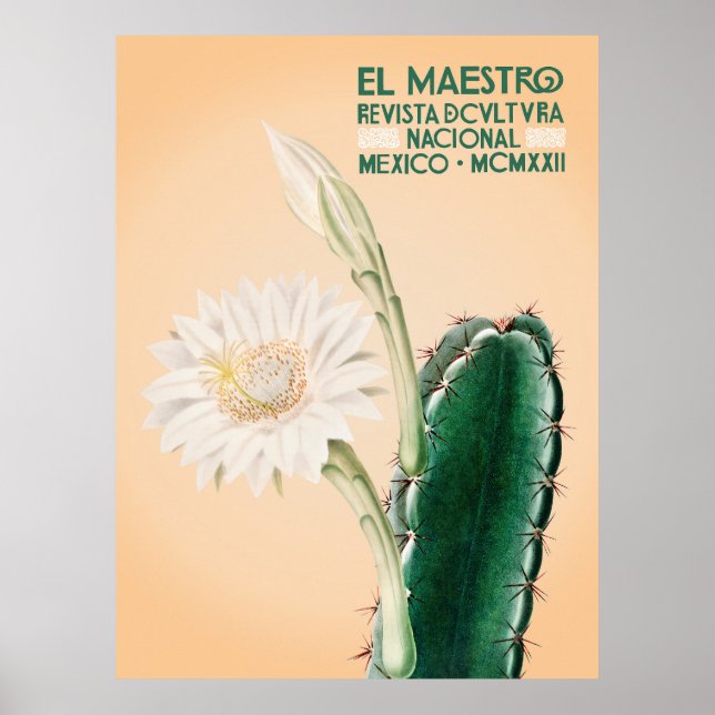 El Maestro Cactus Print | Mexican Botanical Art (Front)