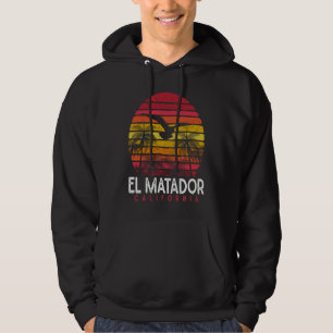 El Matador Beach California CA Vintage 90s Retro 8 Hoodie
