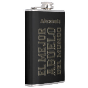 El Mejor Abuelo del Mundo Best Grandpa Spanish Hip Flask