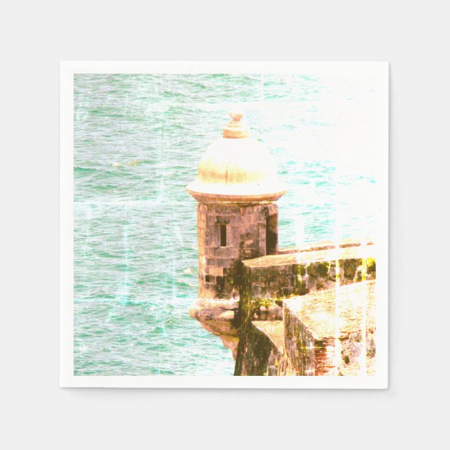 El Morro: Puerto Rico Party Theme Napkin (Front)