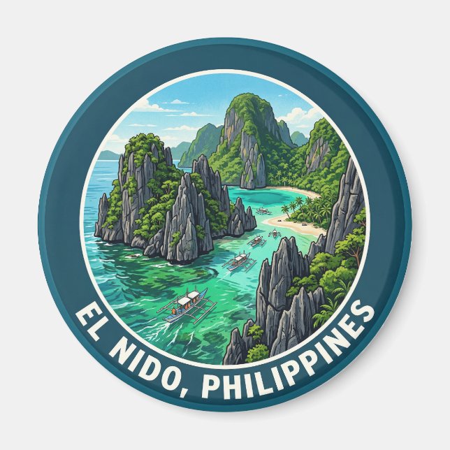 El Nido, Palawan Philippines Magnet (Front)