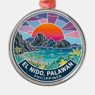 El Nido, Palawan Philippines Metal Ornament