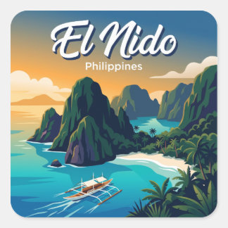 El Nido Philippines Square Sticker