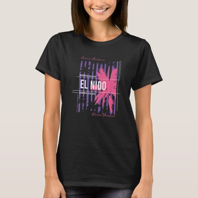 El Nido Vacation Holiday Philippines Flag T-Shirt (Front)