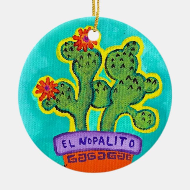 El Nopalito Ceramic Ornament (Front)
