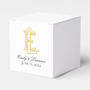EL or LE Monogram vintage initials Favour Box