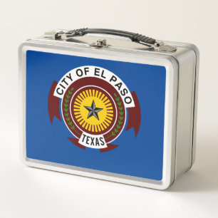El Paso city flag Metal Lunch Box