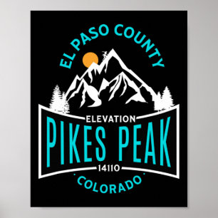 El Paso County Pikes Peak Colorado Climbing  Poster