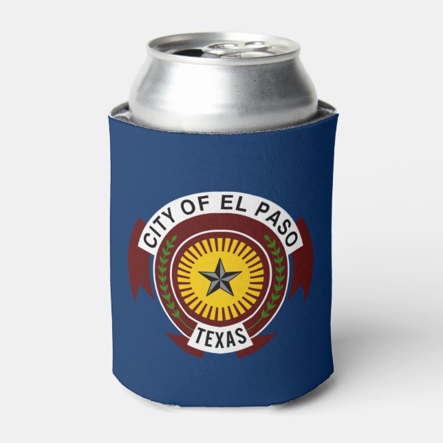 El Paso (Texas) city flag Can Cooler (Can Front)