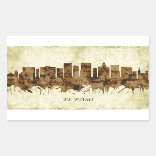 El Paso Texas Cityscape Sticker