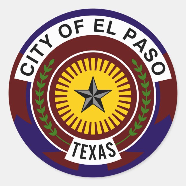 El Paso, Texas Classic Round Sticker (Front)