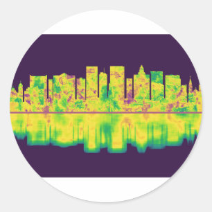 El Paso Texas Skyline Classic Round Sticker