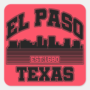 El Paso,Texas Square Sticker