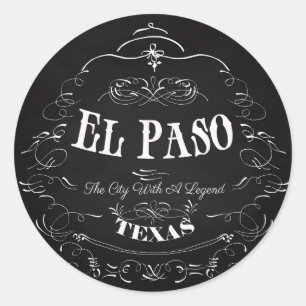 El Paso, Texas - The City with a Legend Classic Round Sticker