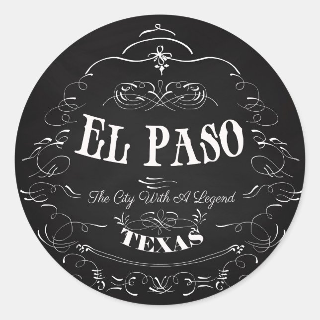 El Paso, Texas - The City with a Legend Classic Round Sticker (Front)