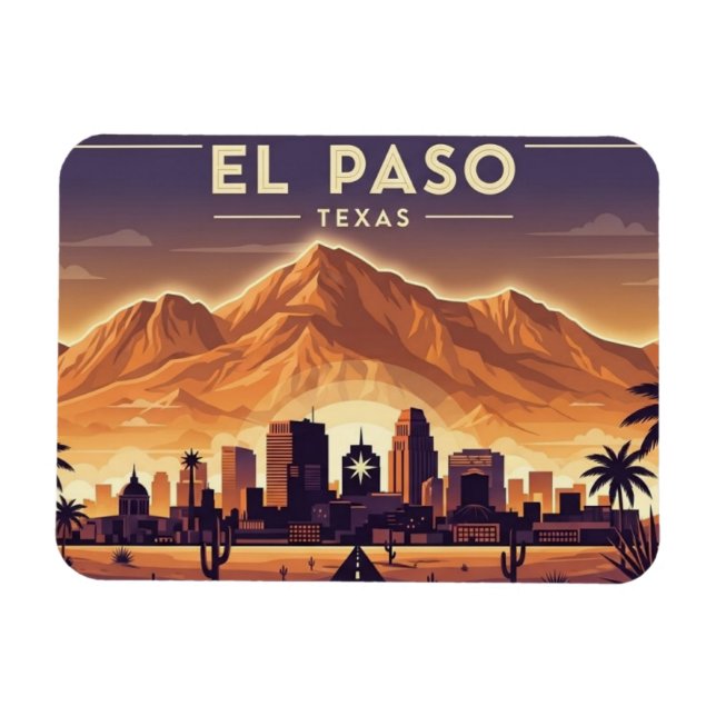 El Paso Texas Travel Magnet (Horizontal)