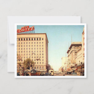 El Paso TX, Downtown, 1960s Vintage Postcard