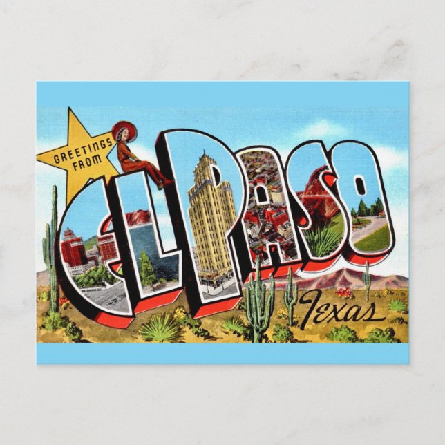 El Paso TX Postcard (Front)