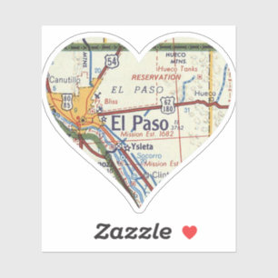 El Paso TX Retro Map