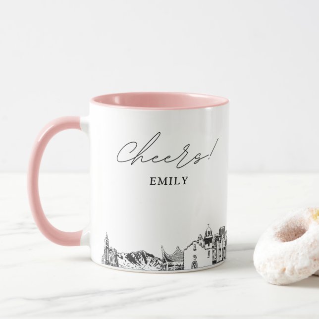 El Paso Wedding Personalized Coffee Mug (With Donut)