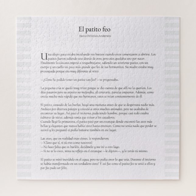 El Patito Feo Jigsaw Puzzle Puzzle (Vertical)