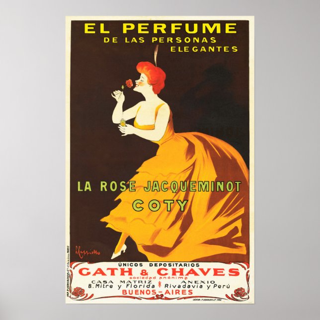 EL PERFUME La Rose Jacqueminot Coty Paris Art Déco (Devant)