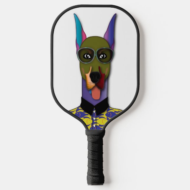El Pinscher Does Country Club Pickleball Paddle (Front)