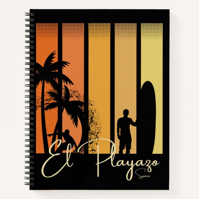 El Playazo Spain Surfing Beach Notebook (Front)
