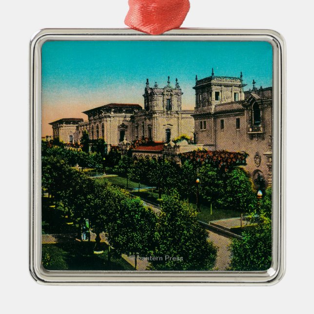 El Prado from West Gate, Balboa Park Metal Ornament (Front)