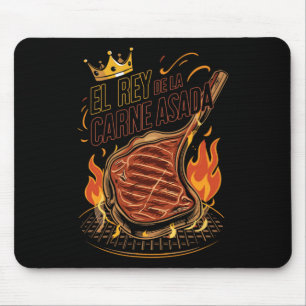 El Rey De La Carne Asada Bbq Cookout Master King F Mouse Pad