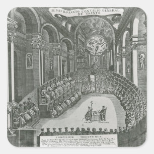 El Sacrosanto Concilio General de Trento Square Sticker